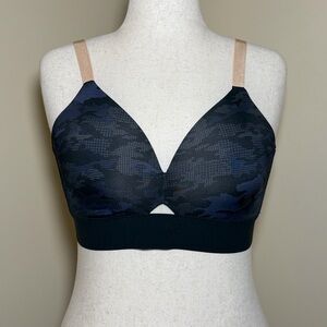 SPANX Workout to Waves Mesh Panel Sports Bra High Support Camo